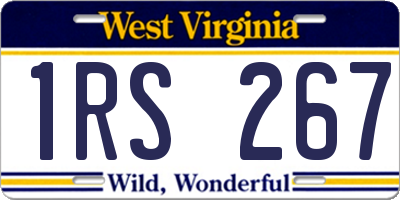 WV license plate 1RS267