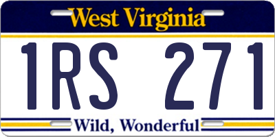 WV license plate 1RS271