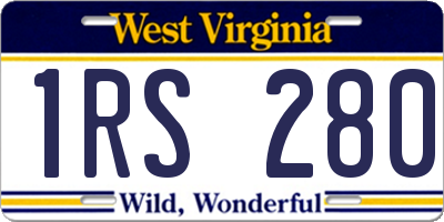 WV license plate 1RS280