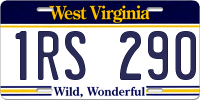 WV license plate 1RS290
