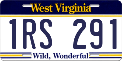 WV license plate 1RS291