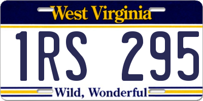 WV license plate 1RS295