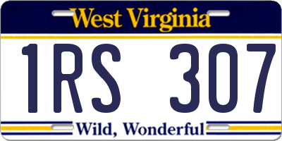 WV license plate 1RS307