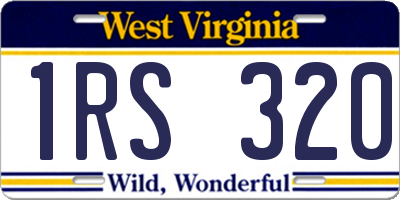 WV license plate 1RS320