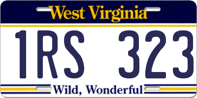 WV license plate 1RS323