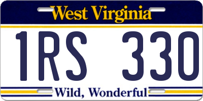 WV license plate 1RS330