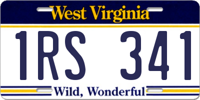 WV license plate 1RS341