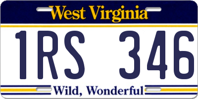 WV license plate 1RS346