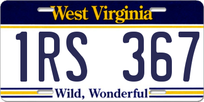 WV license plate 1RS367