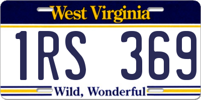 WV license plate 1RS369