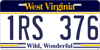 WV license plate 1RS376