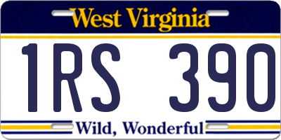 WV license plate 1RS390