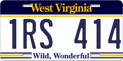 WV license plate 1RS414