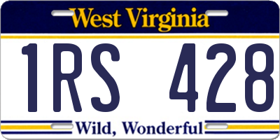 WV license plate 1RS428