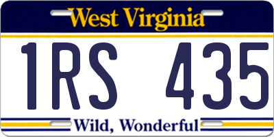 WV license plate 1RS435