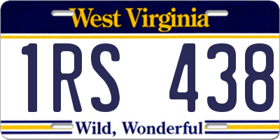 WV license plate 1RS438