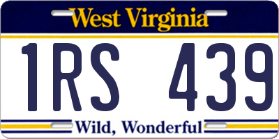 WV license plate 1RS439