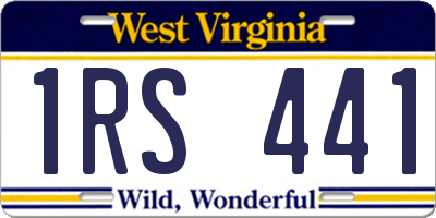 WV license plate 1RS441