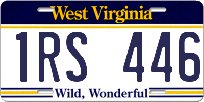 WV license plate 1RS446