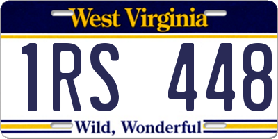 WV license plate 1RS448
