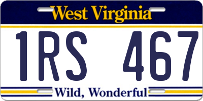 WV license plate 1RS467