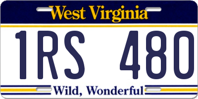 WV license plate 1RS480