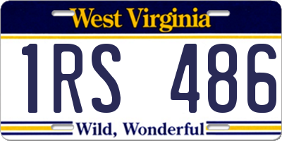 WV license plate 1RS486