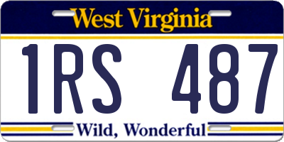 WV license plate 1RS487
