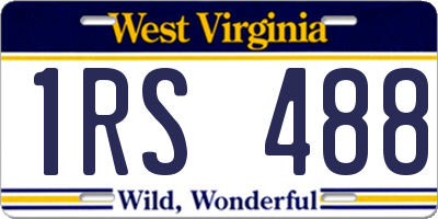 WV license plate 1RS488