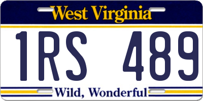 WV license plate 1RS489