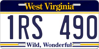 WV license plate 1RS490