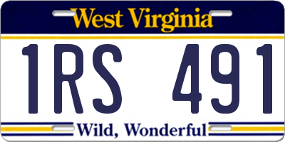 WV license plate 1RS491