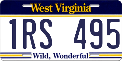 WV license plate 1RS495