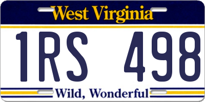 WV license plate 1RS498