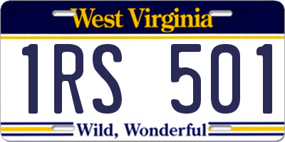 WV license plate 1RS501