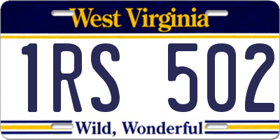 WV license plate 1RS502