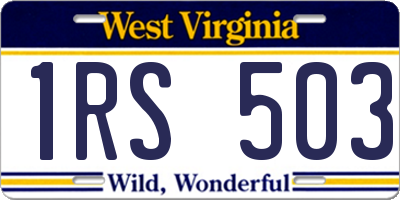 WV license plate 1RS503