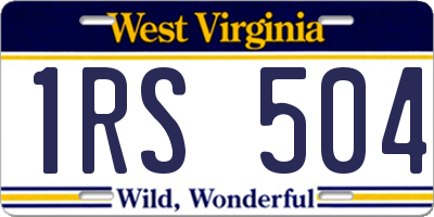 WV license plate 1RS504