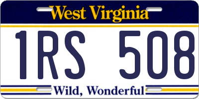 WV license plate 1RS508