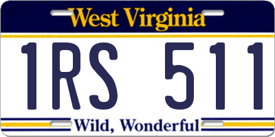 WV license plate 1RS511