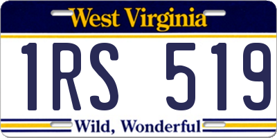 WV license plate 1RS519