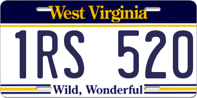 WV license plate 1RS520