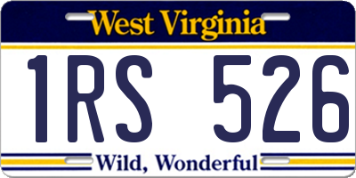 WV license plate 1RS526