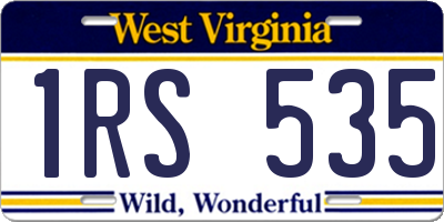 WV license plate 1RS535