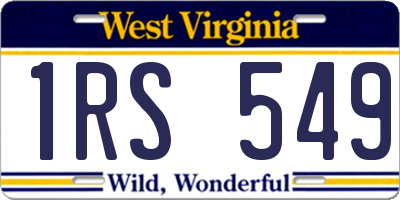 WV license plate 1RS549