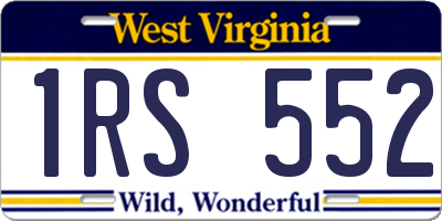 WV license plate 1RS552