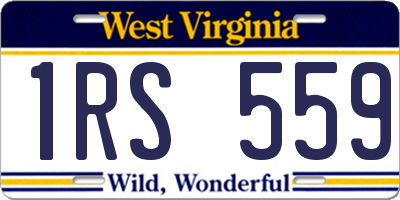 WV license plate 1RS559