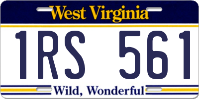 WV license plate 1RS561