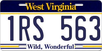 WV license plate 1RS563