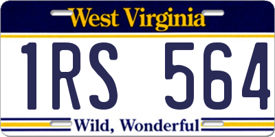 WV license plate 1RS564